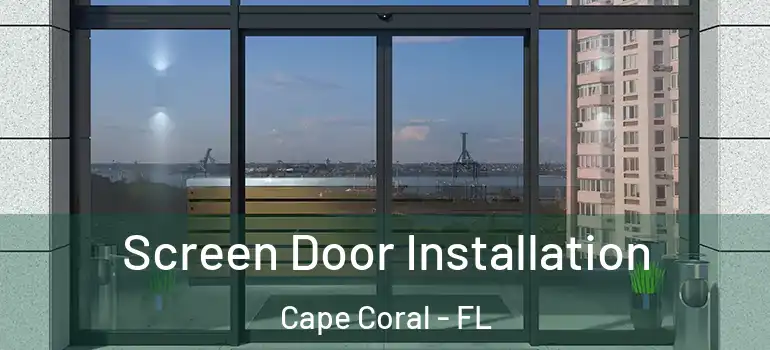  Screen Door Installation Cape Coral - FL